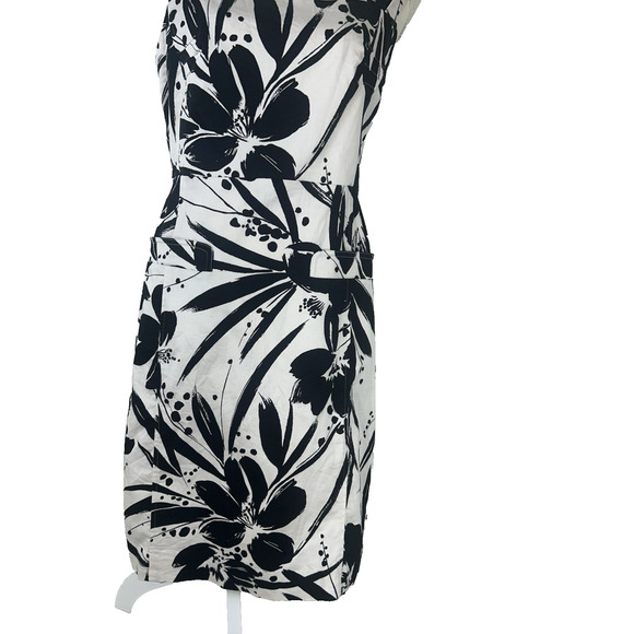 Regency Mobwife Heritage Spence Fit & Flare Black & White Sleeveless Dress Sz 6 - Picture 5 of 10